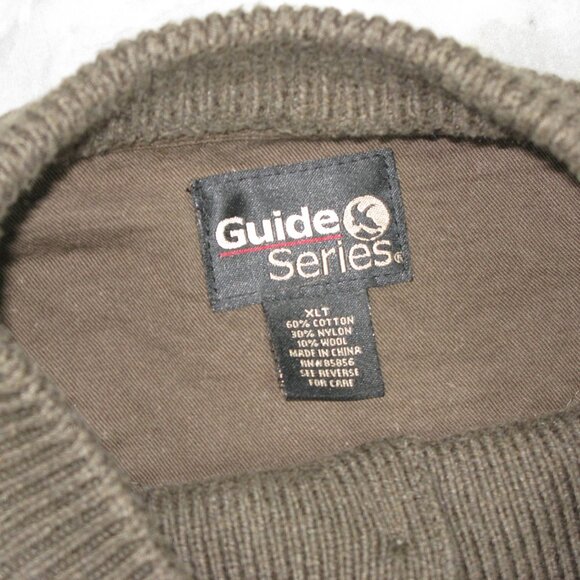 Guide Series Army Green Partial Button Front Sweater Size XLT - Picture 2 of 5